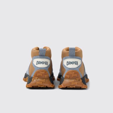 Back view of Drift Trail Multicolor textile and leather sneakers for kids