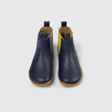 Twins Botines azules de piel para niños.