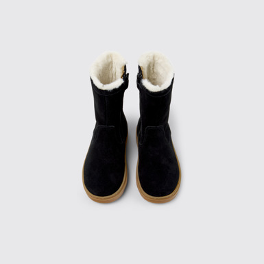Kiddo Bottes mi-hautes en nubuck noir pour enfant.