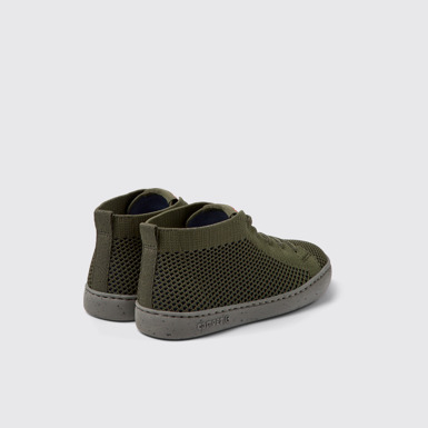 Back view of Peu Touring Green textile ankle boots for kids