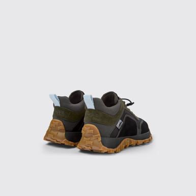 Back view of Drift Trail HYDROSHIELD® Black-gray Textile/Nubuck Sneaker for kids