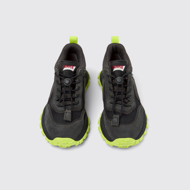 Overhead view of Drift Trail Multicolor Textile and Nubuck Sneaker Booties for Kids.