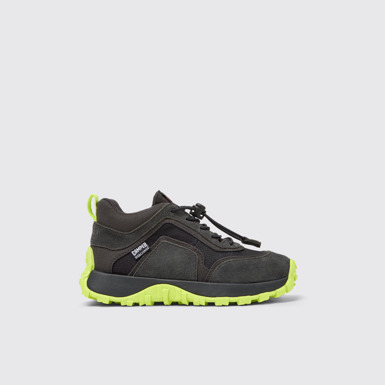 Side view of Drift Trail Multicolor Textile and Nubuck Sneaker Booties for Kids.