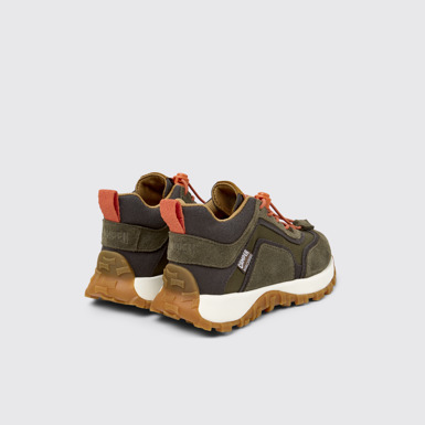 Back view of Drift Trail Multicolor Textile and Nubuck Sneaker Booties for Kids.