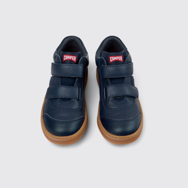 Runner Blaue Lederstiefelette für Kinder.