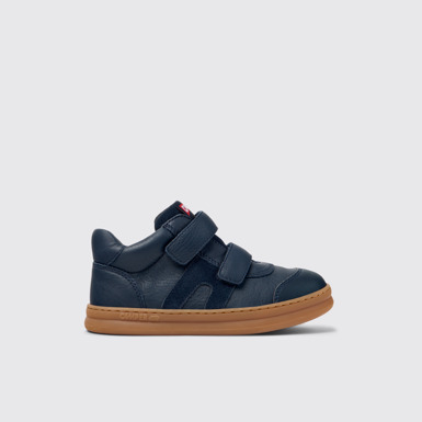 Runner Blaue Lederstiefelette für Kinder.