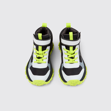 Overhead view of Drift Trail Multicolor Textile Sneaker Booties for Kids.