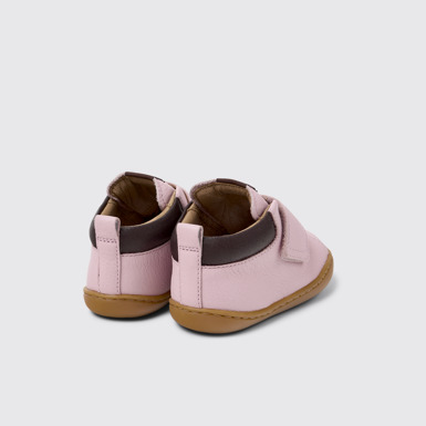 Back view of Peu Multicolor Leather Ankle Boots for Kids.