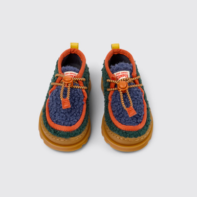Overhead view of Bobo Choses x Camper Multicolor Textile and Leather Ankle Boots for Kids.