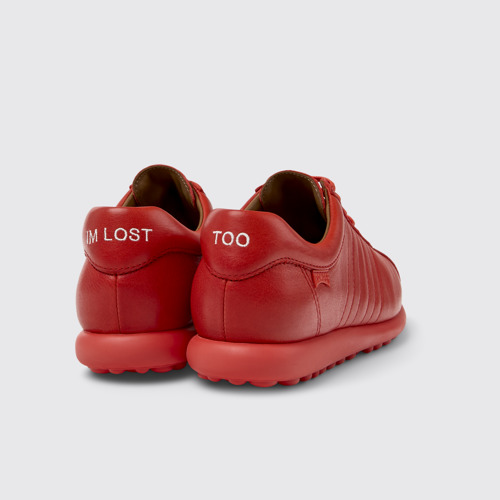 Image of Back view of Pelotas Festival Edition Iconic Red Shoes for Men