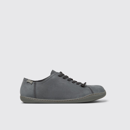 Peu - Chrome Free Chaussures grises en nubuck et cuir pour homme.