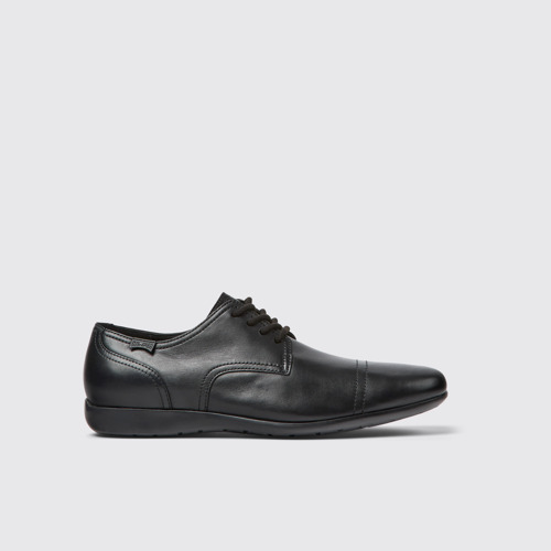 Image of Side view of Mauro Black Formal Shoes for Men
