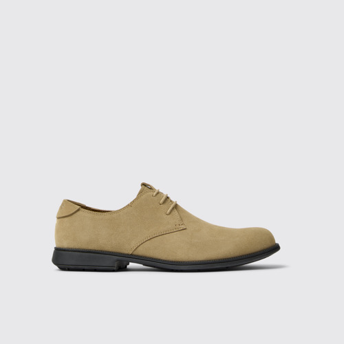 Side view of Mil 1913 Brown Suede Leather Shoes for Men.