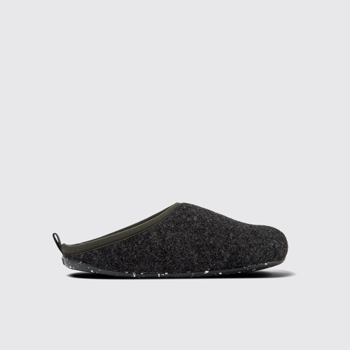 Image of Side view of Wabi Gray Slippers for Men