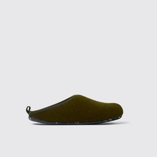 Side view of Wabi Green Slippers for Men