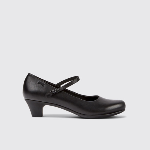 Image of Side view of Helena Black Heels for Women