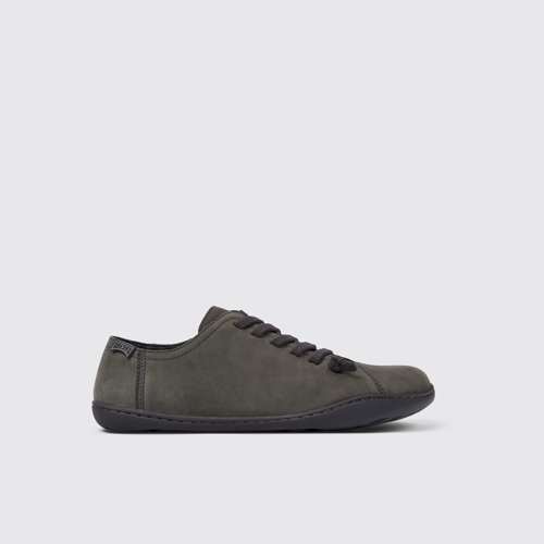 Side view of Peu Gray Nubuck Shoes for Women
