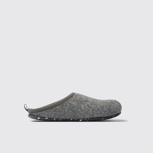 Image of Side view of Wabi Gray Slippers for Women