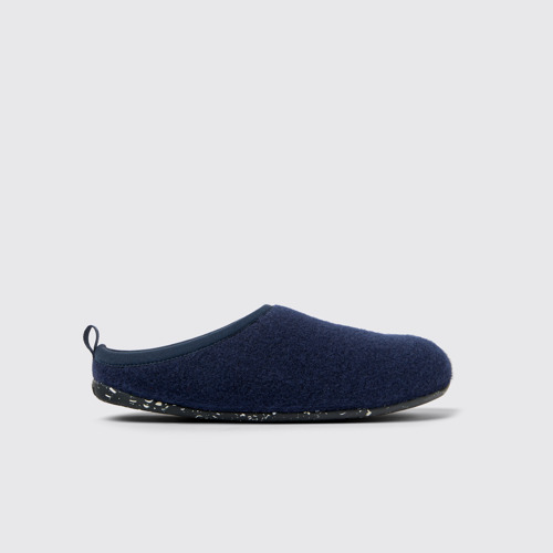 Image of Side view of Wabi Blue Slippers for Women