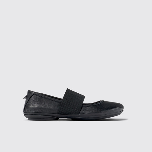 Image of Side view of Right Black Ballerinas for Women