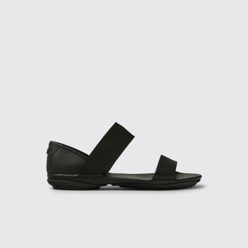 Image of Side view of Right Black Sandals for Women
