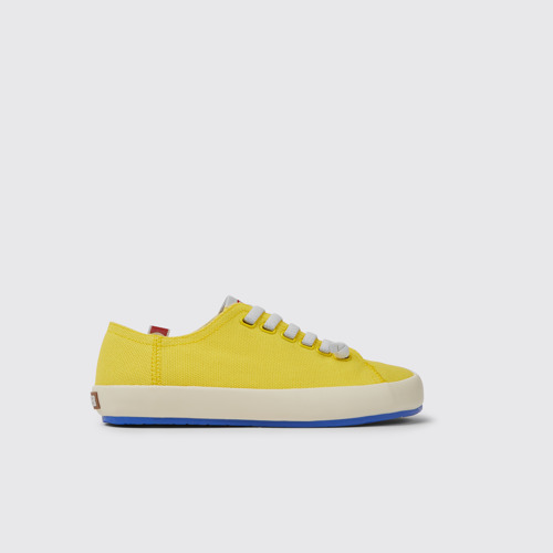 Peu Rambla Sneakers de algodón reciclado amarillas para mujer