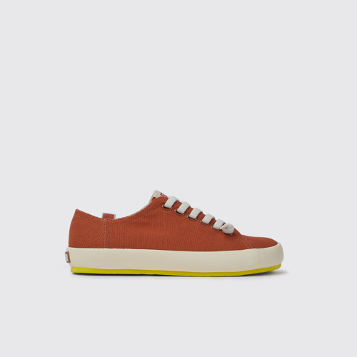 Peu Rambla Sneaker da donna in cotone riciclato rossa