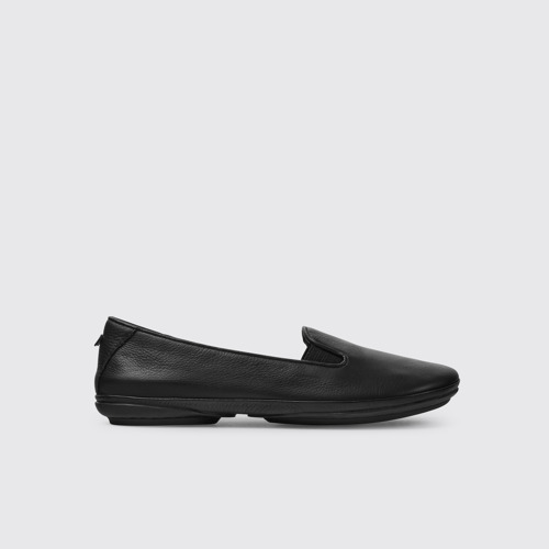 Image of Side view of Right Black Ballerinas for Women