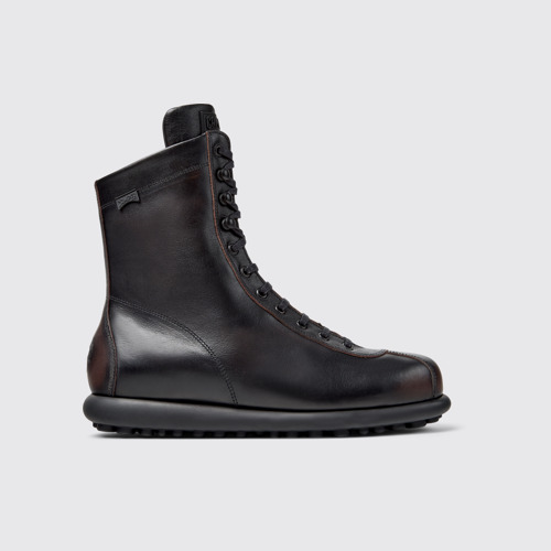 Side view of Pelotas Multicolor Leather Mid Boots for Men.