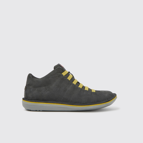 Image of Side view of Beetle Grey nubuck sneakers