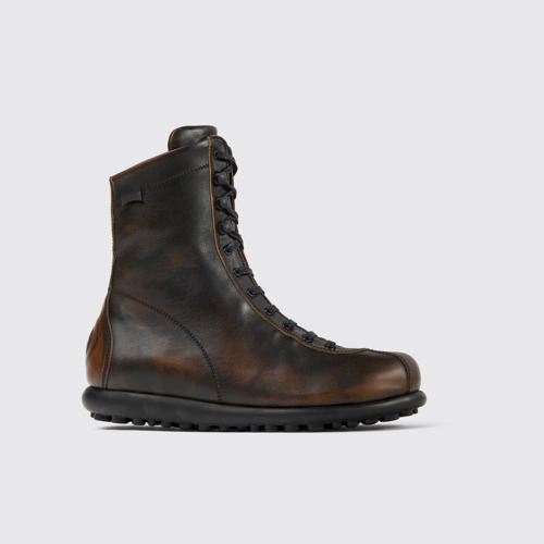 Image of Side view of Pelotas Bi-color Leather Boots for Women
