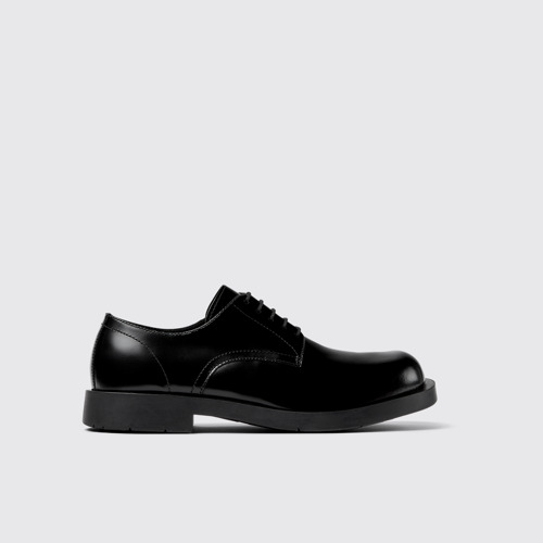 Image of Side view of MIL 1978 Black leather shoes