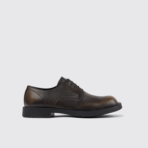 Image of Side view of MIL 1978 Three-Toned Brushed Leather Shoes