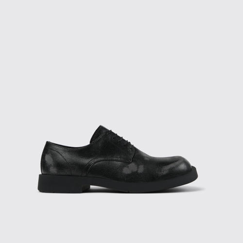 Side view of Mil 1978 Black leather shoes