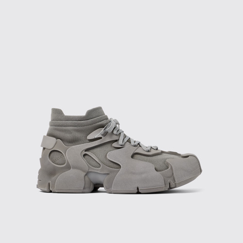 Image of Side view of Tossu Grey Synthetic Sneaker
