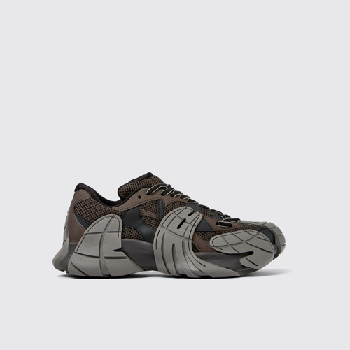 Image of Side view of Tormenta Black and gray sneakers
