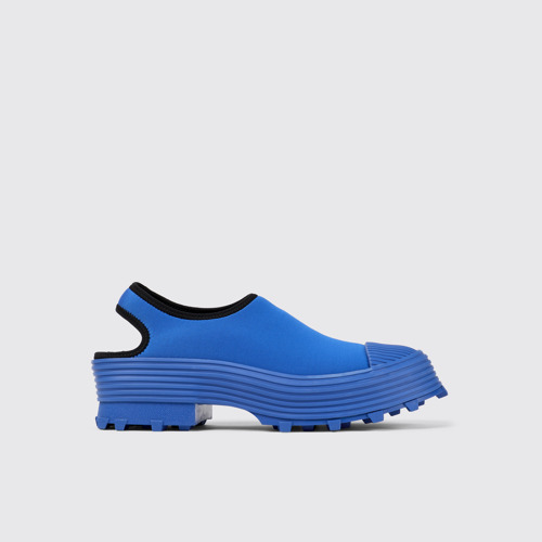Image of Side view of Traktori Blue Textile Clog