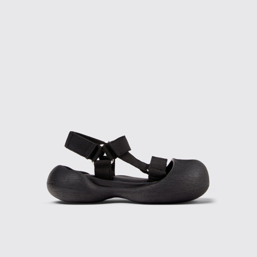 Image of Side view of Caramba Black Recycled PET Sandals