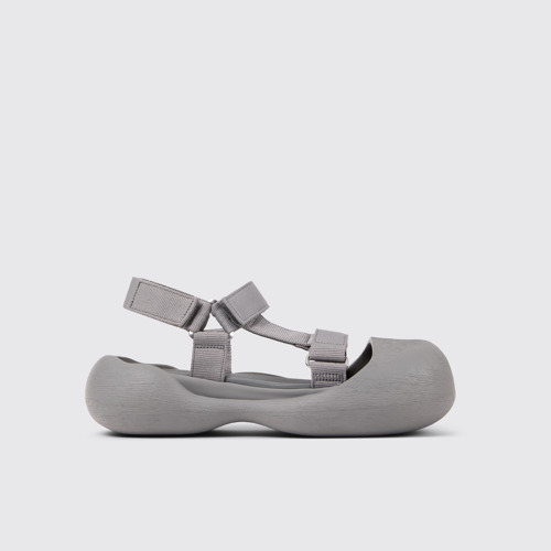 Image of Side view of Caramba Gray Recycled PET Sandals