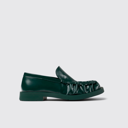 Image of Side view of Mil 1978 Green Leather Loafers