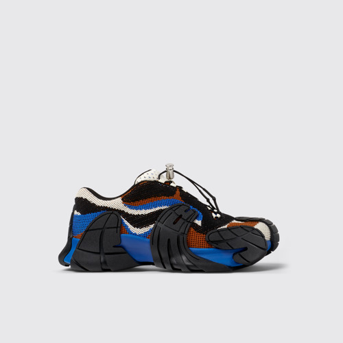 Image of Side view of CAMPERLAB TORMENTA Blue-Black Textile Sneakers