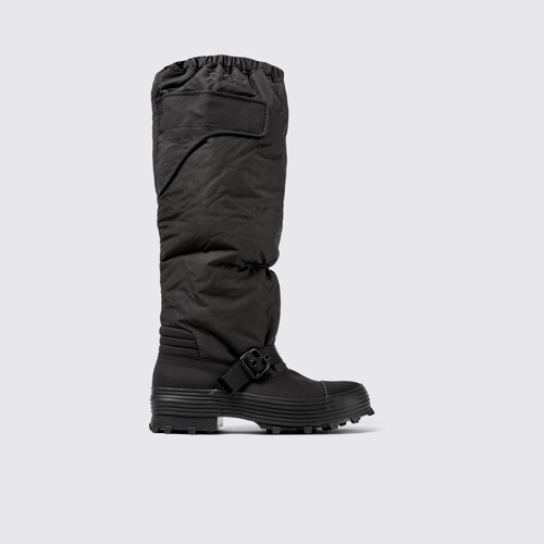 Image of Side view of Traktori Black padded high boots