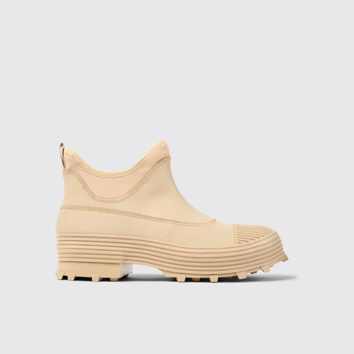 Image of Side view of Traktori Beige ankle boots