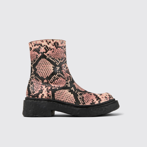 Image of Side view of Vamonos Multicolor Leather Boots