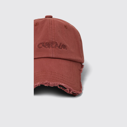Image of Overhead view of Cap Red Cotton Cap (One Size)
