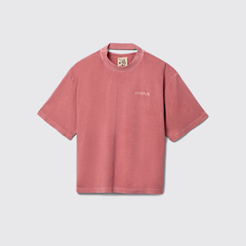 Image of Side view of T-Shirt Red Cotton T-shirt