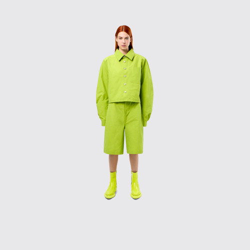 Image of Tech Shorts Green Cotton/Nylon Shorts