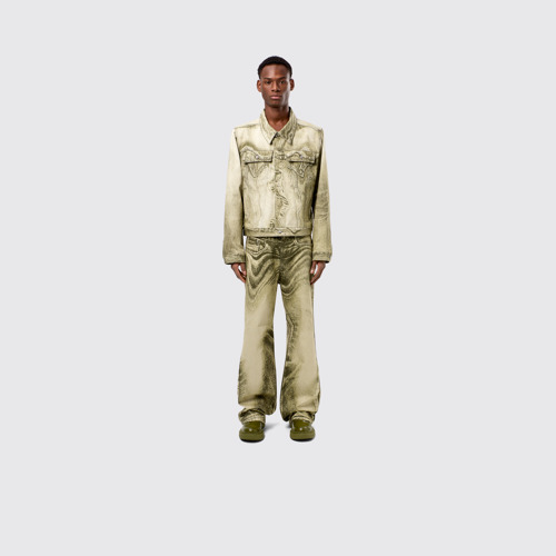 Image of Denim Jeans Black-Green Denim Jeans