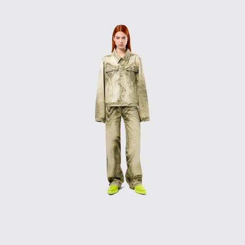Image of Denim Jeans Black-Green Denim Jeans