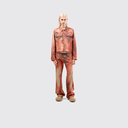 Image of Denim Jeans Burnt Orange Denim Jeans